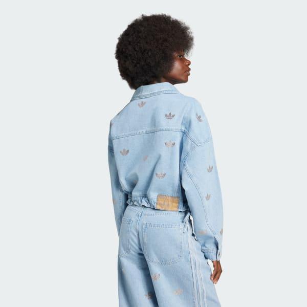 Denim Rhinestone Jacket Product Image