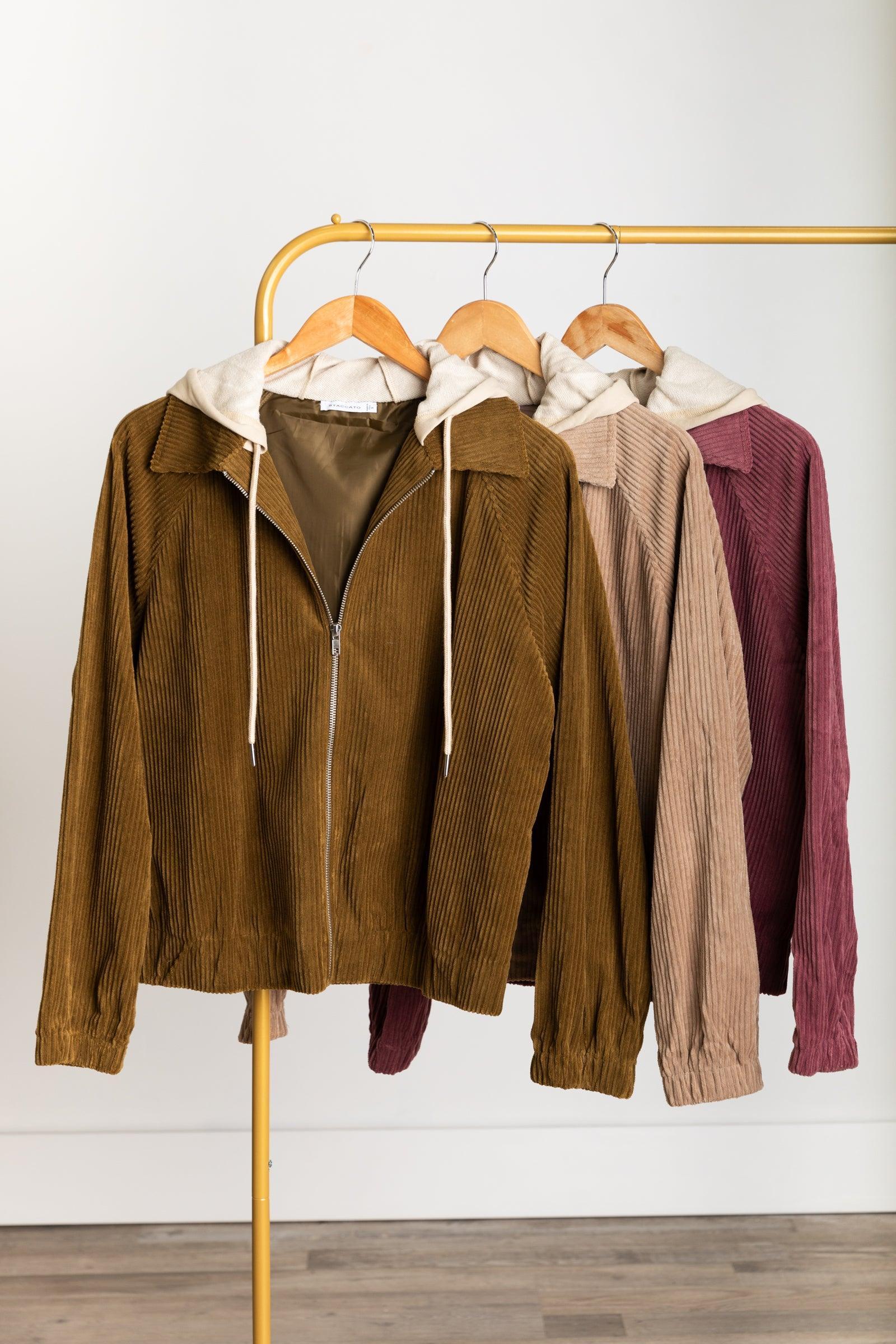 Corduroy Hooded Jacket Product Image