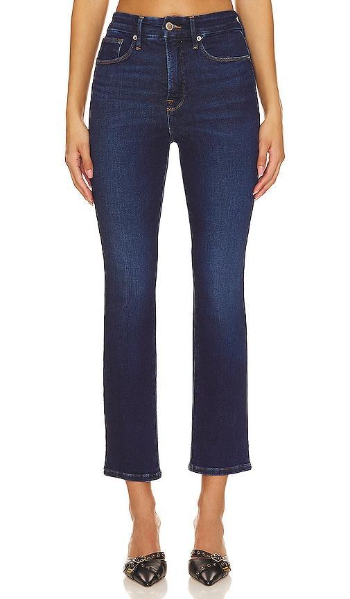 Womens Soft-Tech Good Classic Slim Straight Jeans | Indigo, Size 26 Plus | Good American by Khlo Kardashian Product Image