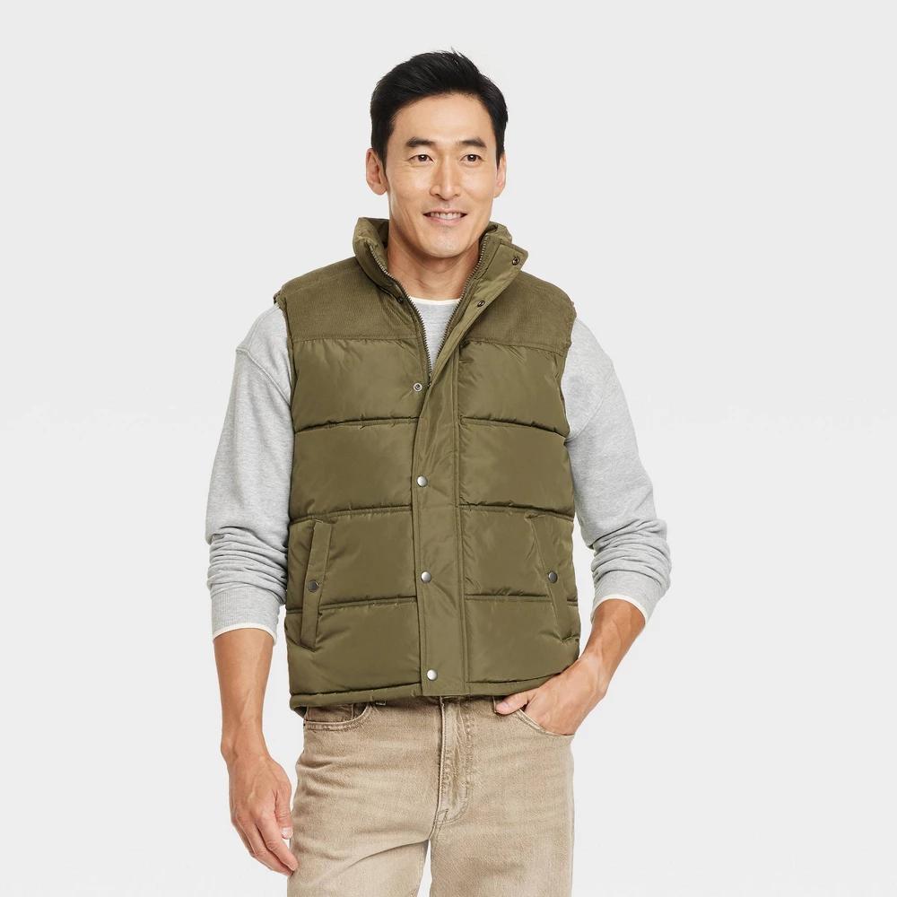 Mens Midweight Puffer Jacket - Goodfellow & Co L Product Image