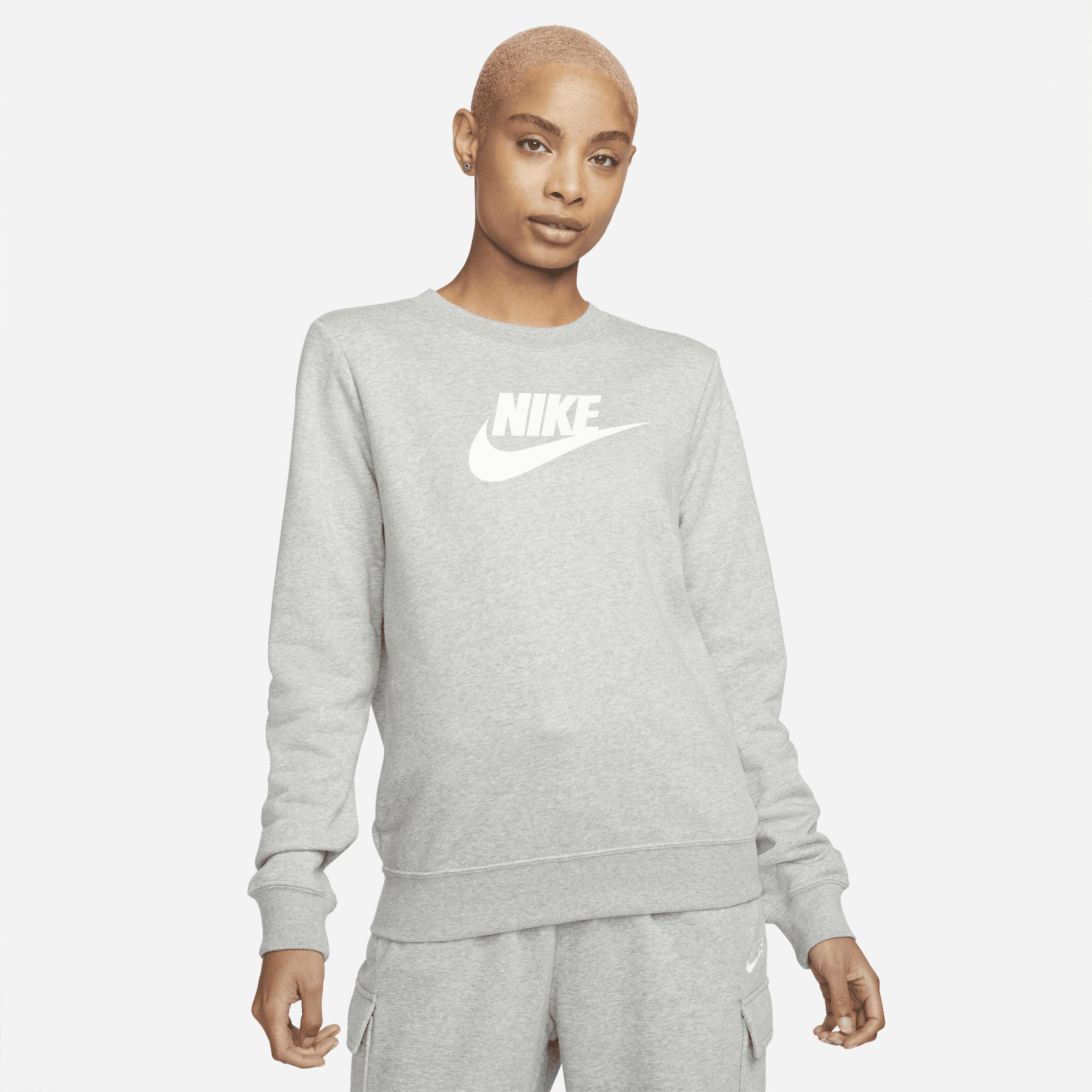 Womens Nike Sportswear Club Fleece Crewneck Sweatshirt Gray Grey Product Image