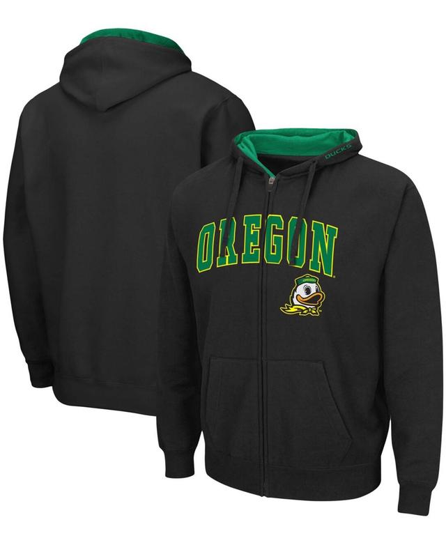 Mens Black Oregon Ducks Arch Logo 3.0 Full-Zip Hoodie Product Image