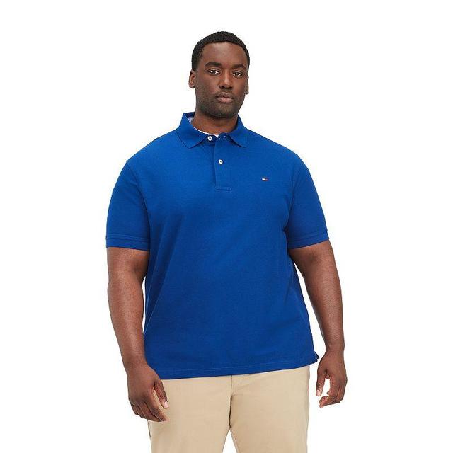 Big & Tall Tommy Hilfiger Custom-Fit Performance Moisture-Wicking Polo, Mens Black Blue Product Image