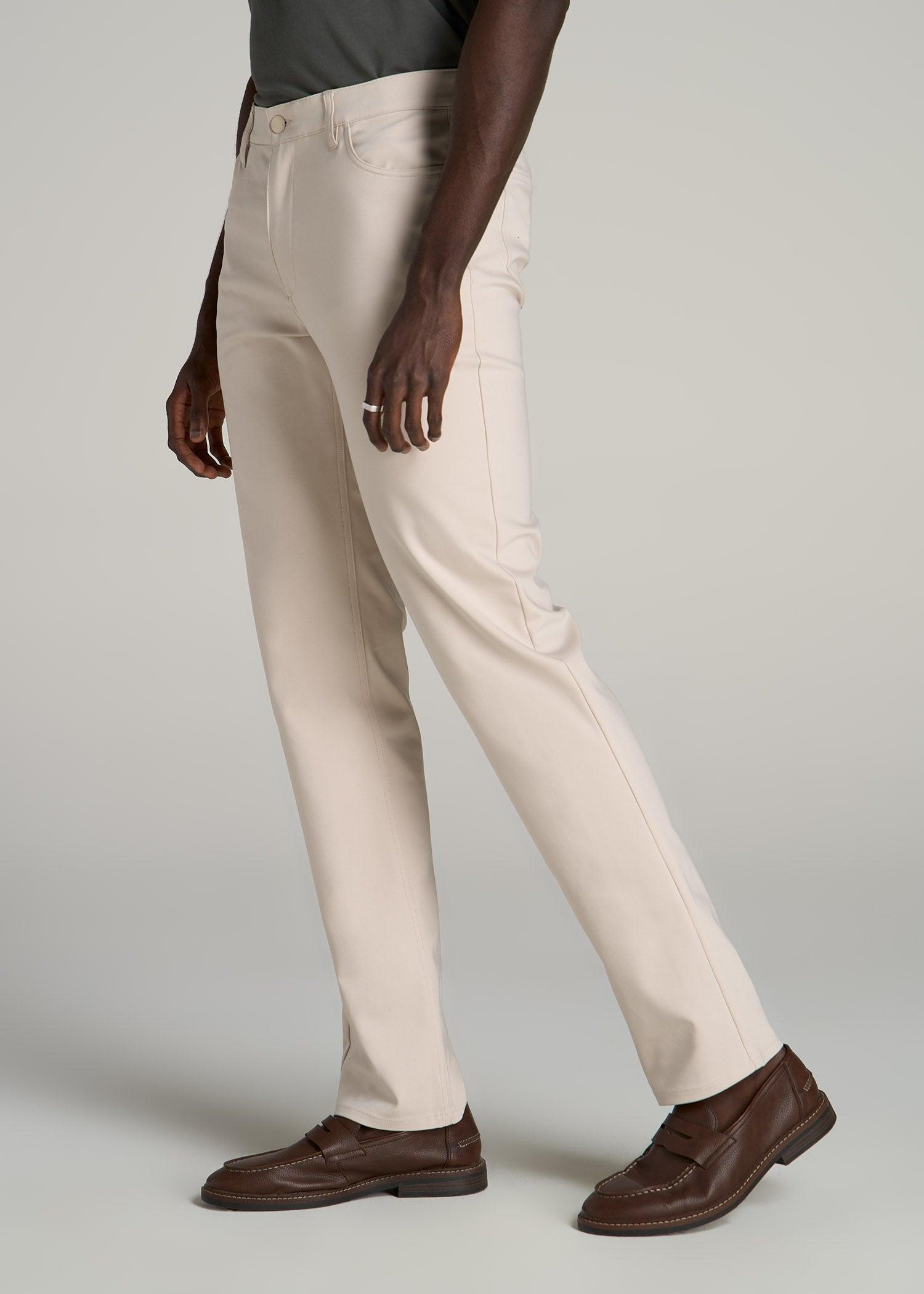 365 Stretch 5-Pocket TAPERED Pants for Tall Men in Soft Beige Product Image