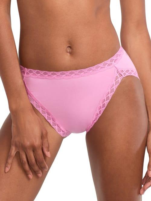 Natori Bliss Lace-Trim Cotton French-Cut Brief Underwear 152058 Product Image