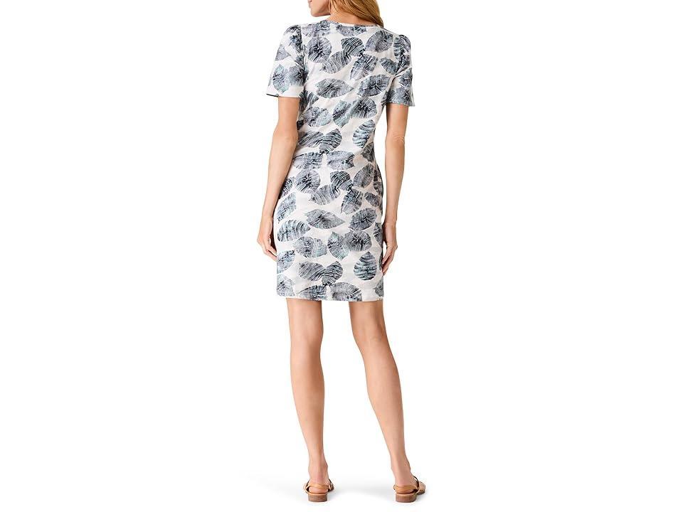 NIC+ZOE Falling Palms T-Shirt Dress (Grey Multi) Women's Dress Product Image