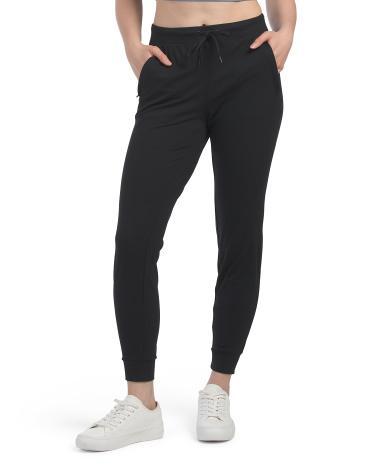 Lux Avenue Side Zip Pockets Joggers for Women | Polyester/Spandex Product Image