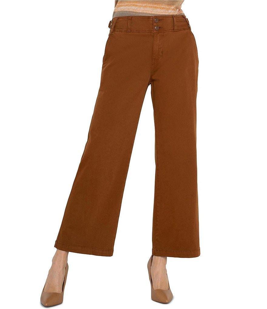 Liverpool Los Angeles Twill Stretch Hi-Rise Cinch Waist Wide Leg Pants Product Image