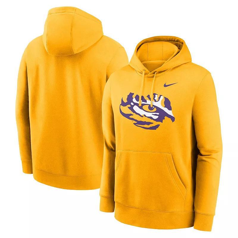 Mens Nike LSU Tigers Primetime Alternate Logo Club Fleece Pullover Hoodie Product Image