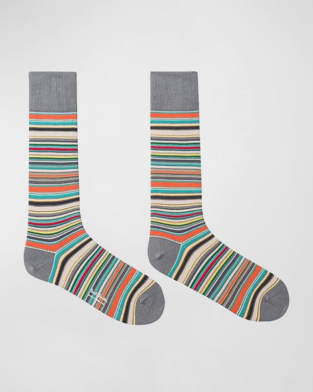 Paul Smith Stripe Cotton Blend Crew Socks Product Image