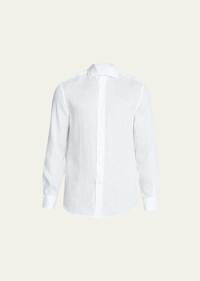 Mens Linen Casual Button-Down Shirt Product Image