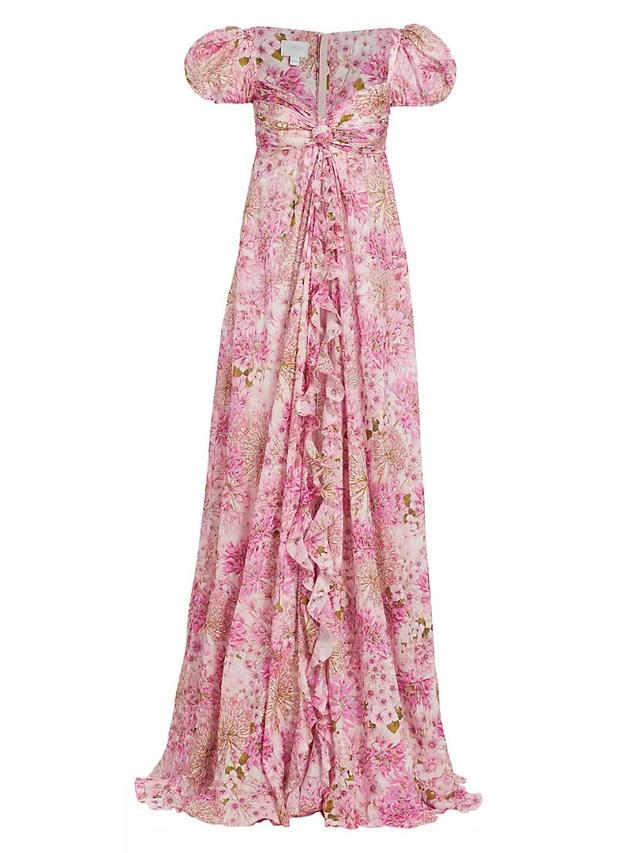 Floral Cotton A-Line Maxi Dress Product Image