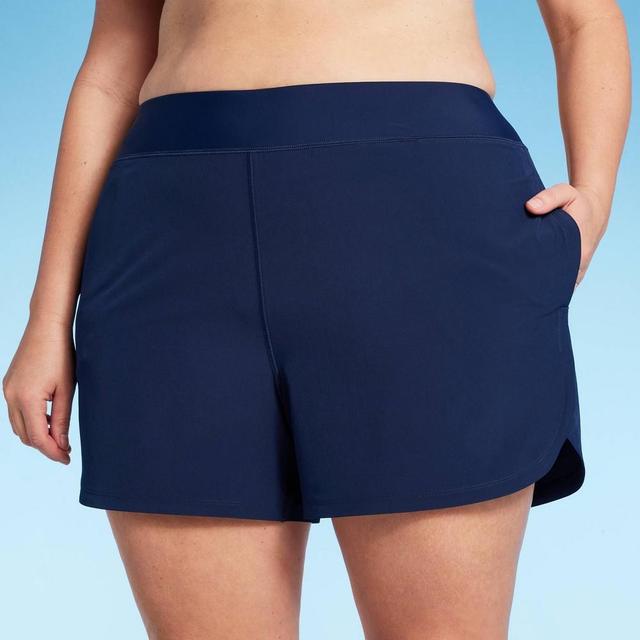 Lands End Womens 5 UPF 50 Swim Shorts - Navy Blue 2X Product Image