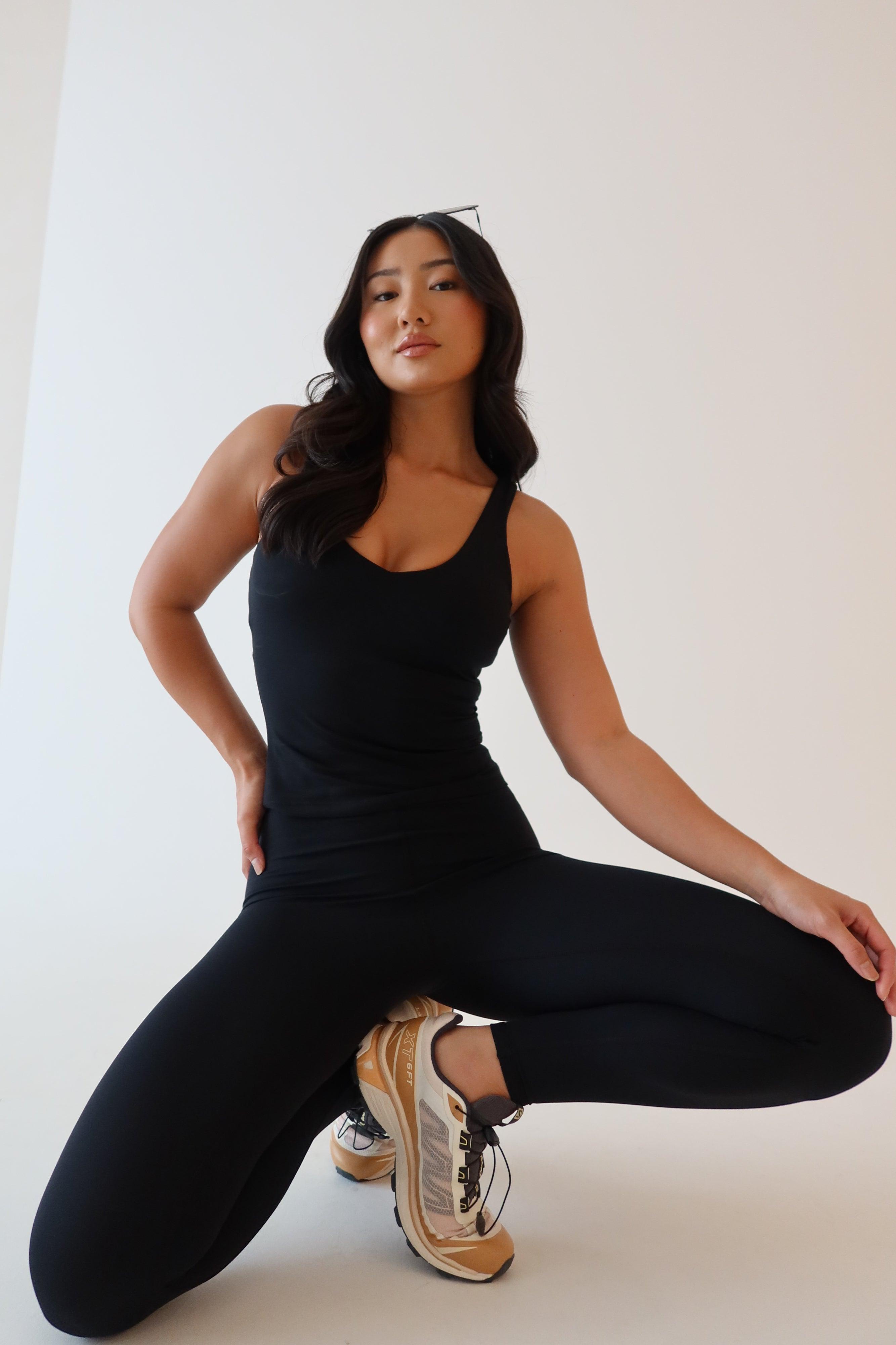 Nadine Yoga Top - Black Product Image