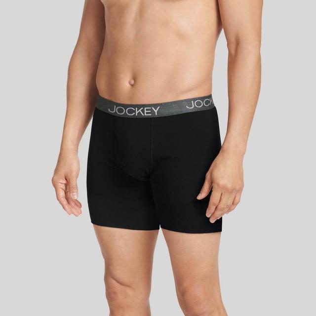 Jockey Generation Mens Stay New Cotton Boxer Briefs 3pk - Black Product Image