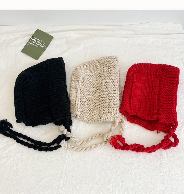 Plain Cable Knit Bonnet Product Image