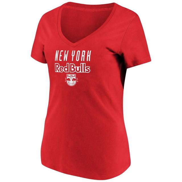 MLS New York Red Bulls Womens Short Sleeve V-Neck T-Shirt Product Image