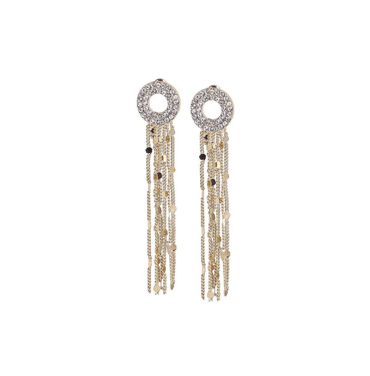 Sohi Womens Gold Dangling Drop Earrings Product Image