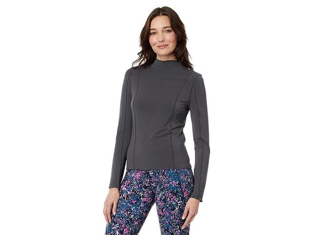 Sweaty Betty Exposed Seam Long Sleeved Top (Urban Grey) Women's Clothing Product Image