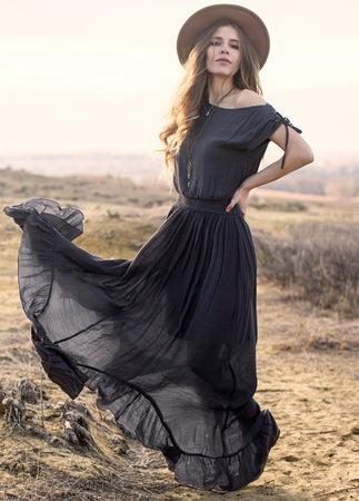 Gia Dress in Charcoal Product Image