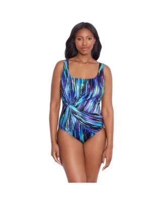 Women's Twist Drape Tank One-Piece Swimsuit Product Image