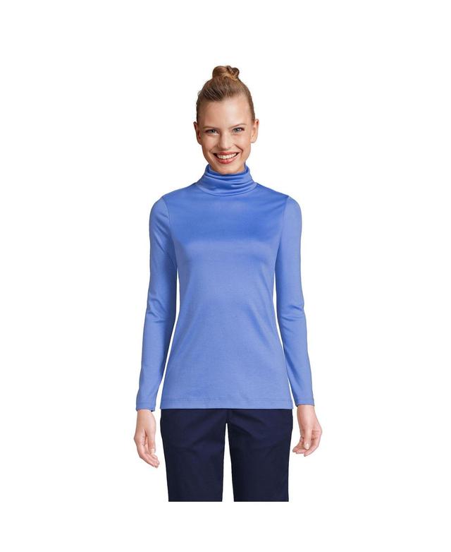 Womens Lands End Supima Cotton Long Sleeve Turtleneck Product Image