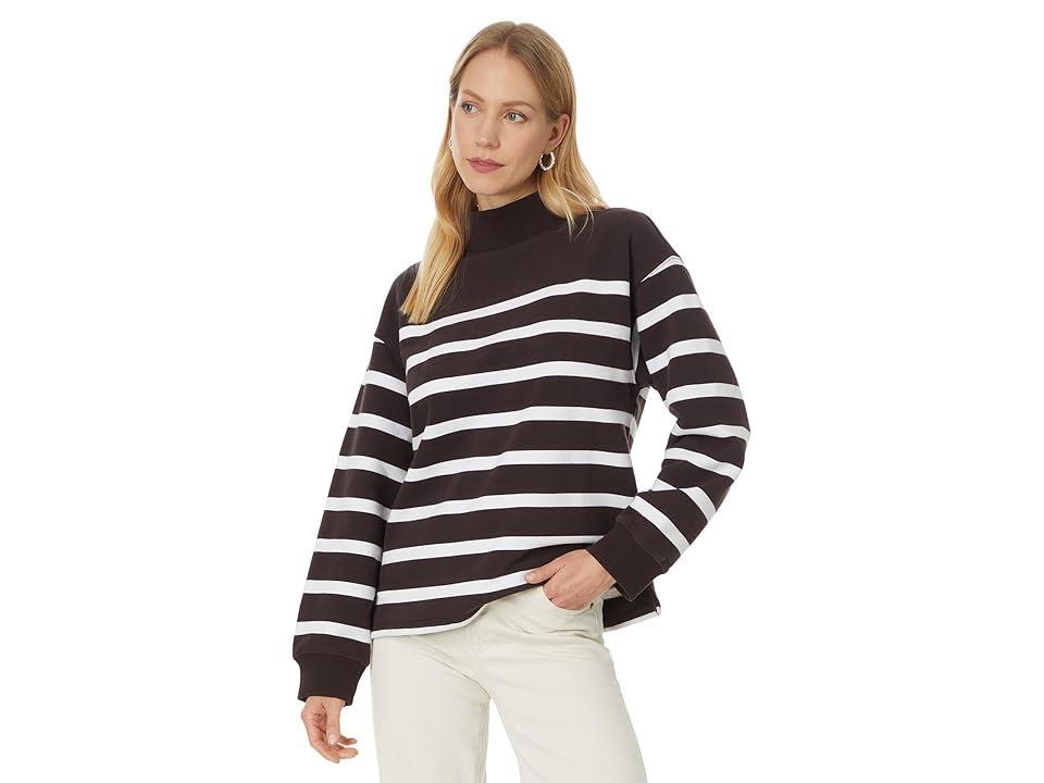 Madewell Montenego Mock Neck (Dark Carob) Women's Clothing Product Image