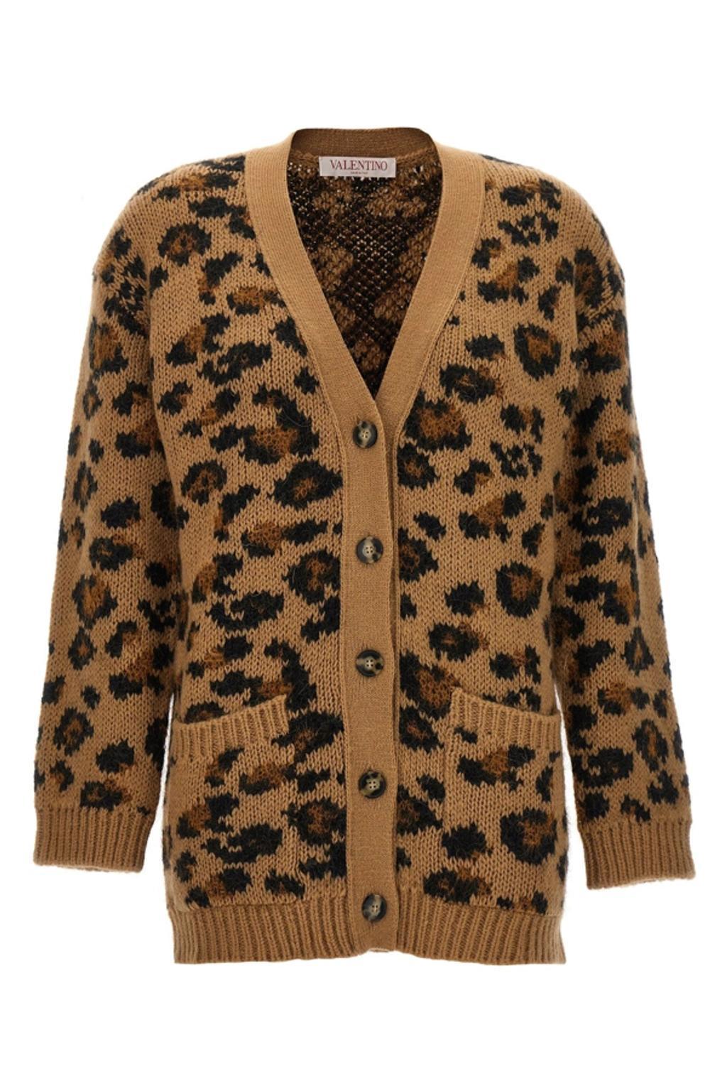 VALENTINO Garavani  Animalier Cardigan In Animal Print Product Image