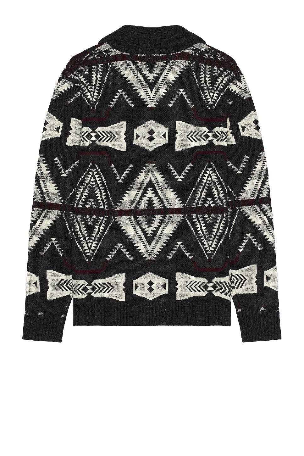 Schott Southwestern Cardigan in Heather Black - Black. Size L (also in M). Product Image