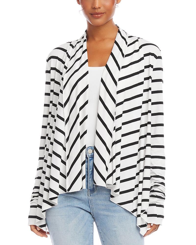 Karen Kane Stripe Asymmetric Hem Cardigan Product Image