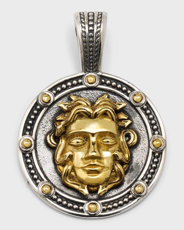 Mens Two-Tone Coin Pendant Product Image