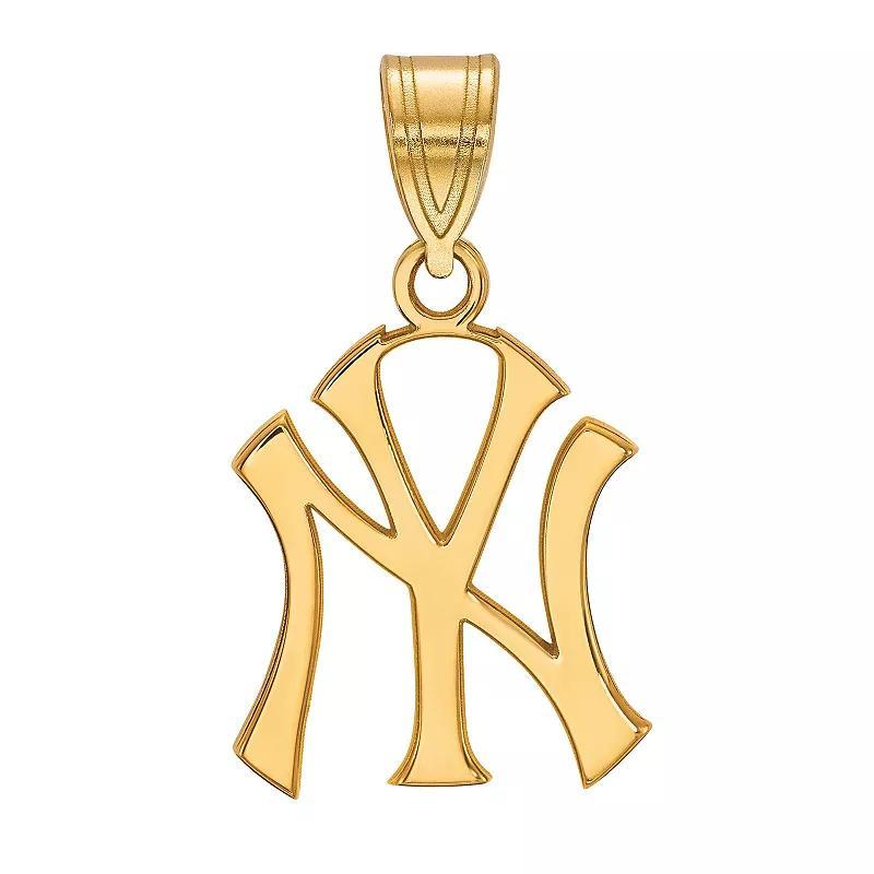 LogoArt 10K Gold New York Yankees Pendant, Womens 10k Whgold Product Image