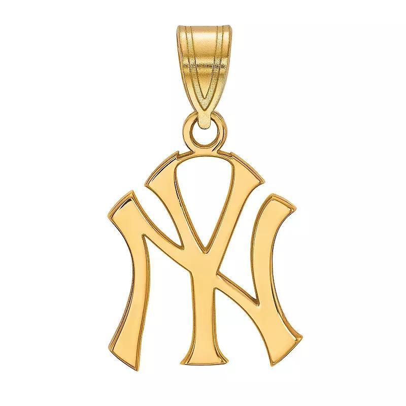 LogoArt 10K Gold New York Yankees Pendant, Womens Product Image