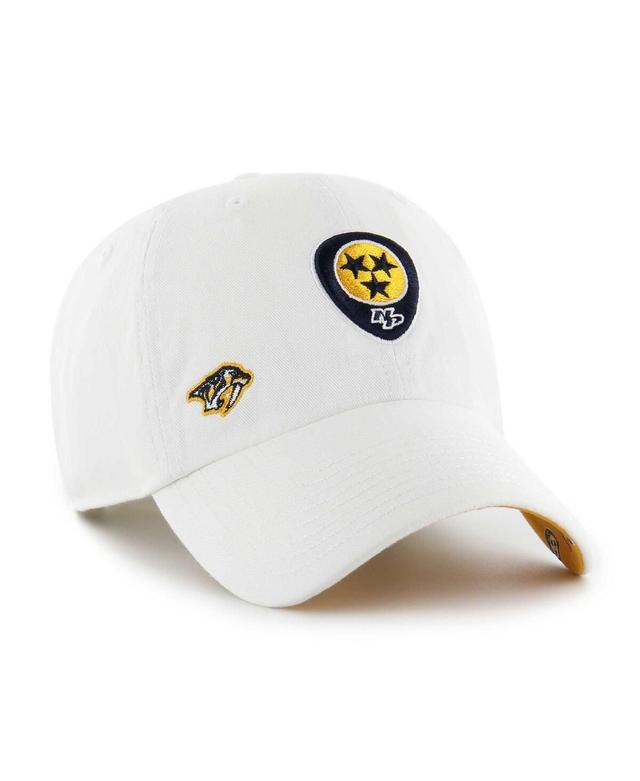 Womens 47 White Nashville Predators Confetti Clean Up Adjustable Hat Product Image