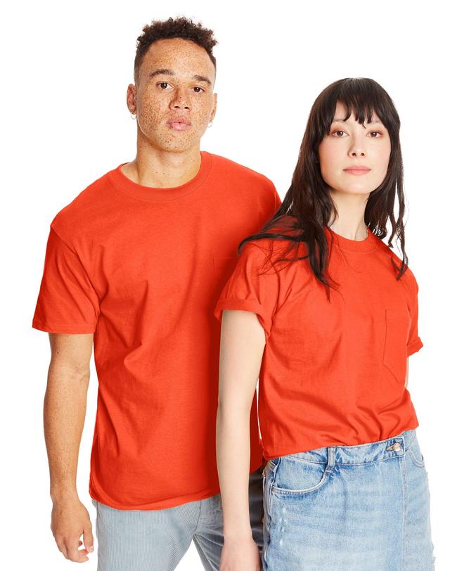 Hanes Beefy-T Unisex Pocket T-Shirt, Value 2-Pack Deep Royal 3XL Product Image