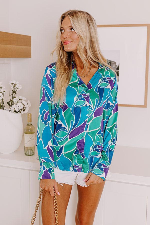 Capri Waters Satin Button Up Product Image