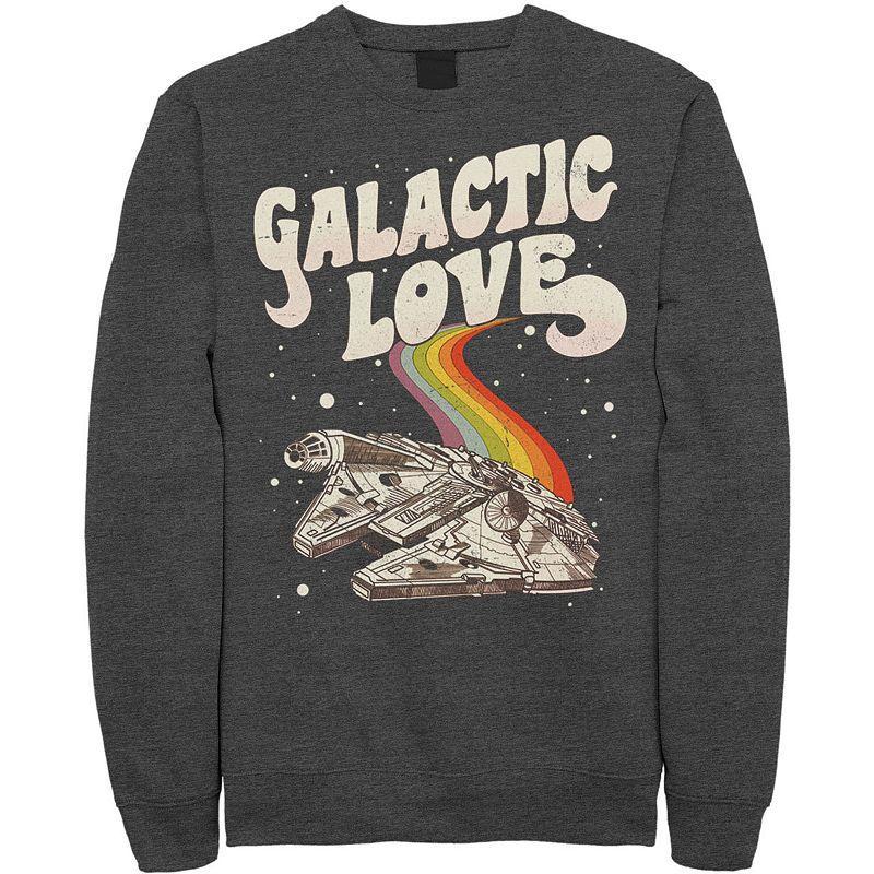 Mens Star Wars Pride Millennium Falcon Galactic Love Sweatshirt Blue Product Image