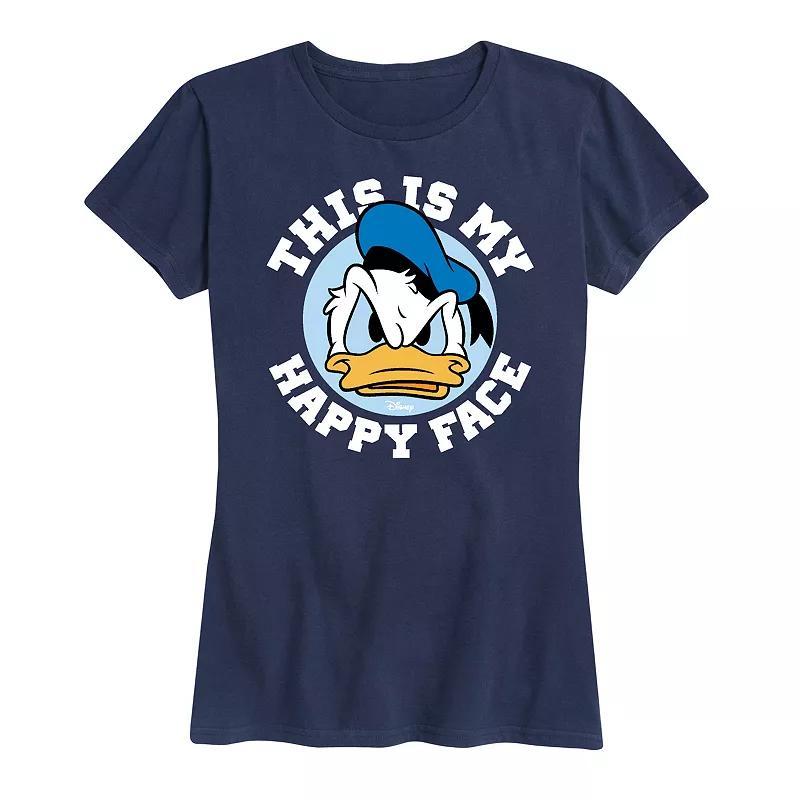 Disneys Donald Duck Womens This Is My Happy Face Graphic Tee Product Image