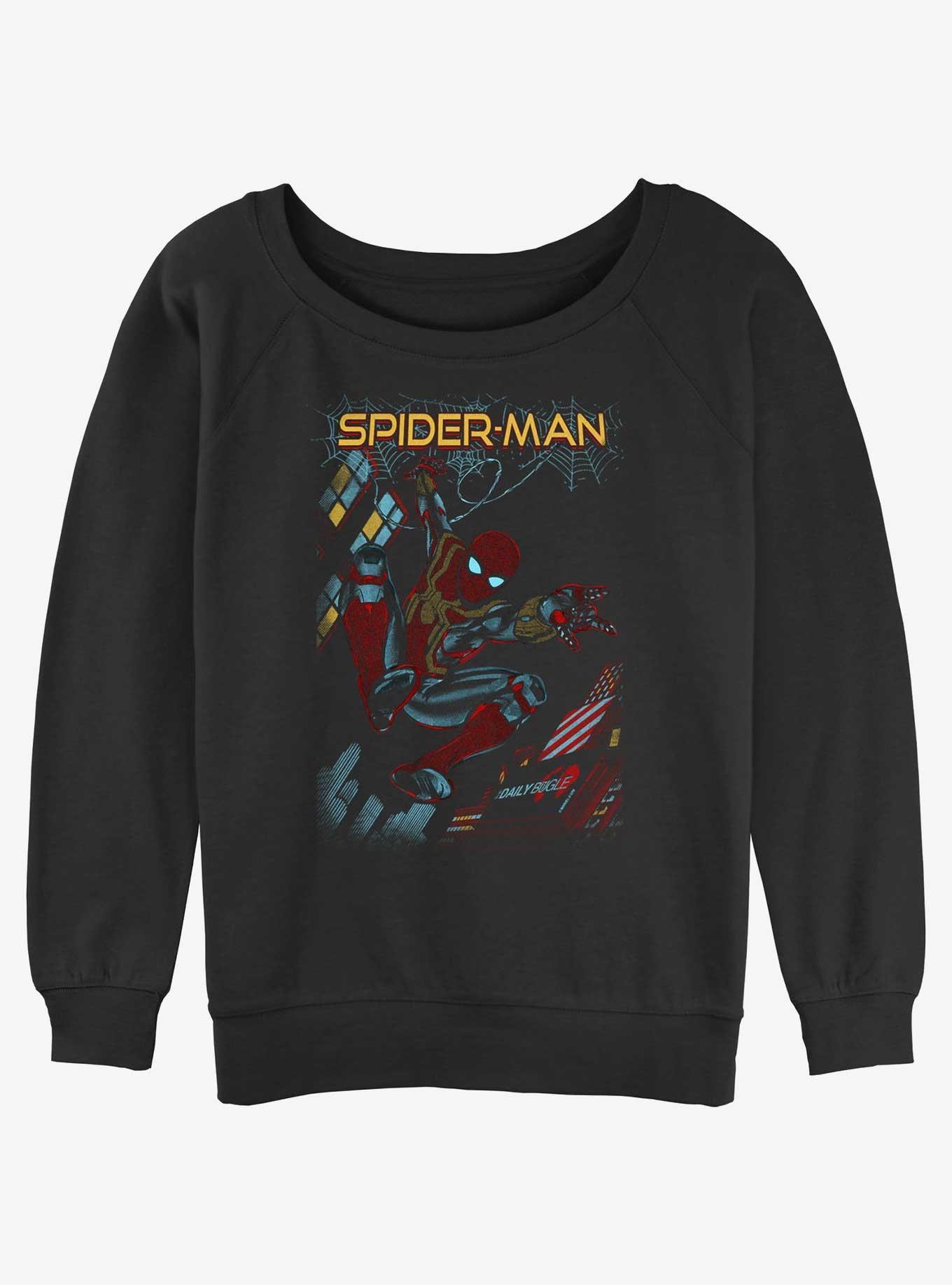 Marvel Spider-Man Slinging Cover Girls Slouchy Sweatshirt Product Image