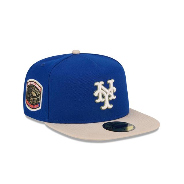 New York Mets Canvas 59FIFTY A-Frame Fitted Hat Male Product Image