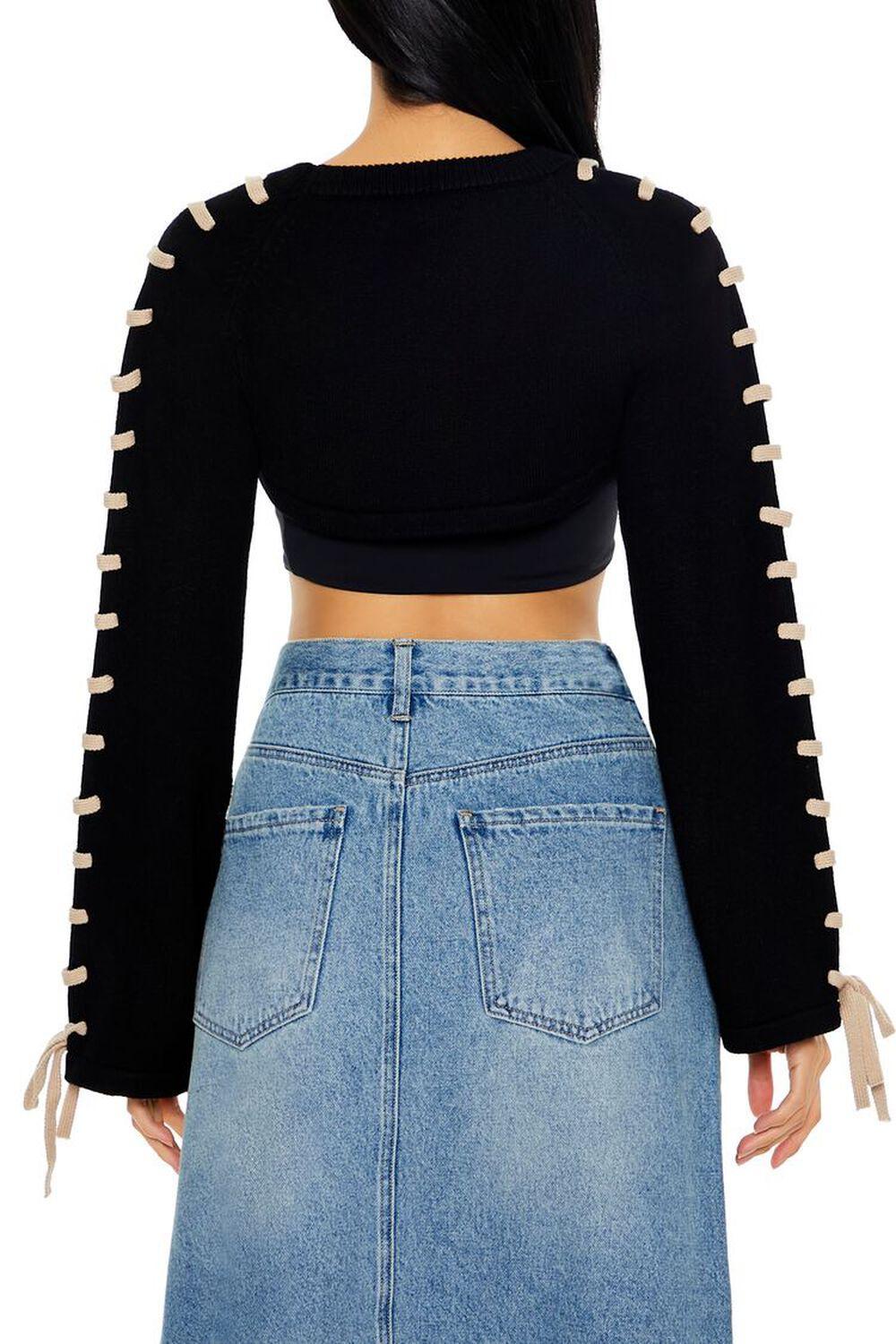 Cropped Tie-Trim Sweater | Forever 21 Product Image