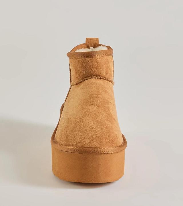 Cozy Feels Faux Sherpa Lined Platform Booties Product Image