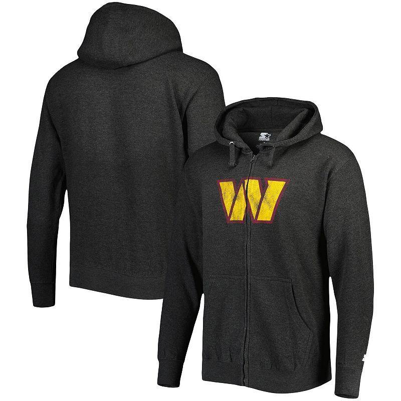 Mens G-III Sports by Carl Banks Heather Charcoal Washington Commanders Perfect Season Full-Zip Hoodie product image