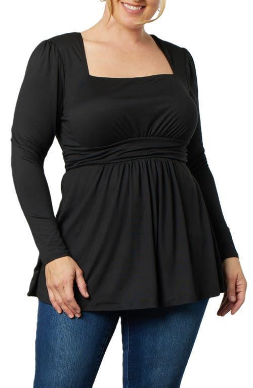 Kiyonna Delilah Pleated Peplum Top Product Image