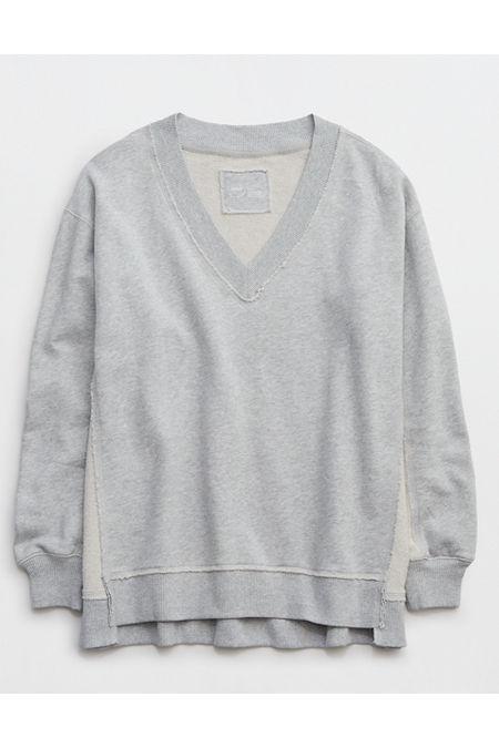 Aerie Vacay Every Day V Neck Sweatshirt Women's Product Image