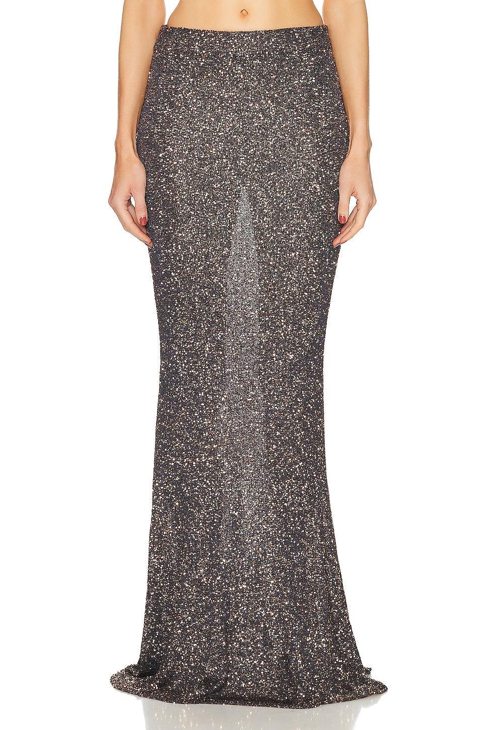 Balenciaga Maxi Skirt Metallic Bronze. (also in M, XS). Product Image