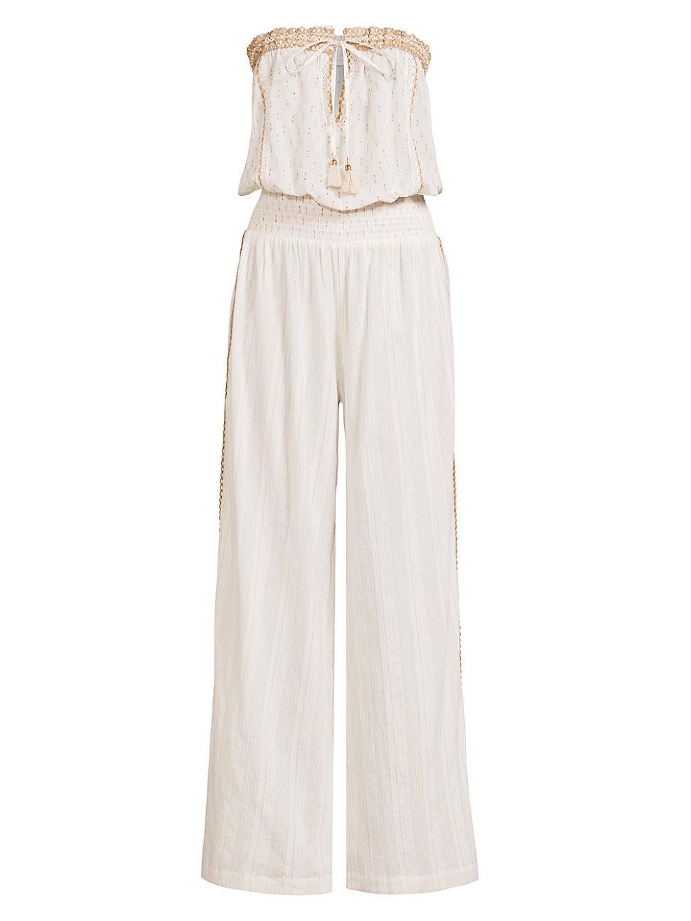 Briar Strapless Embroidered Jumpsuit Product Image