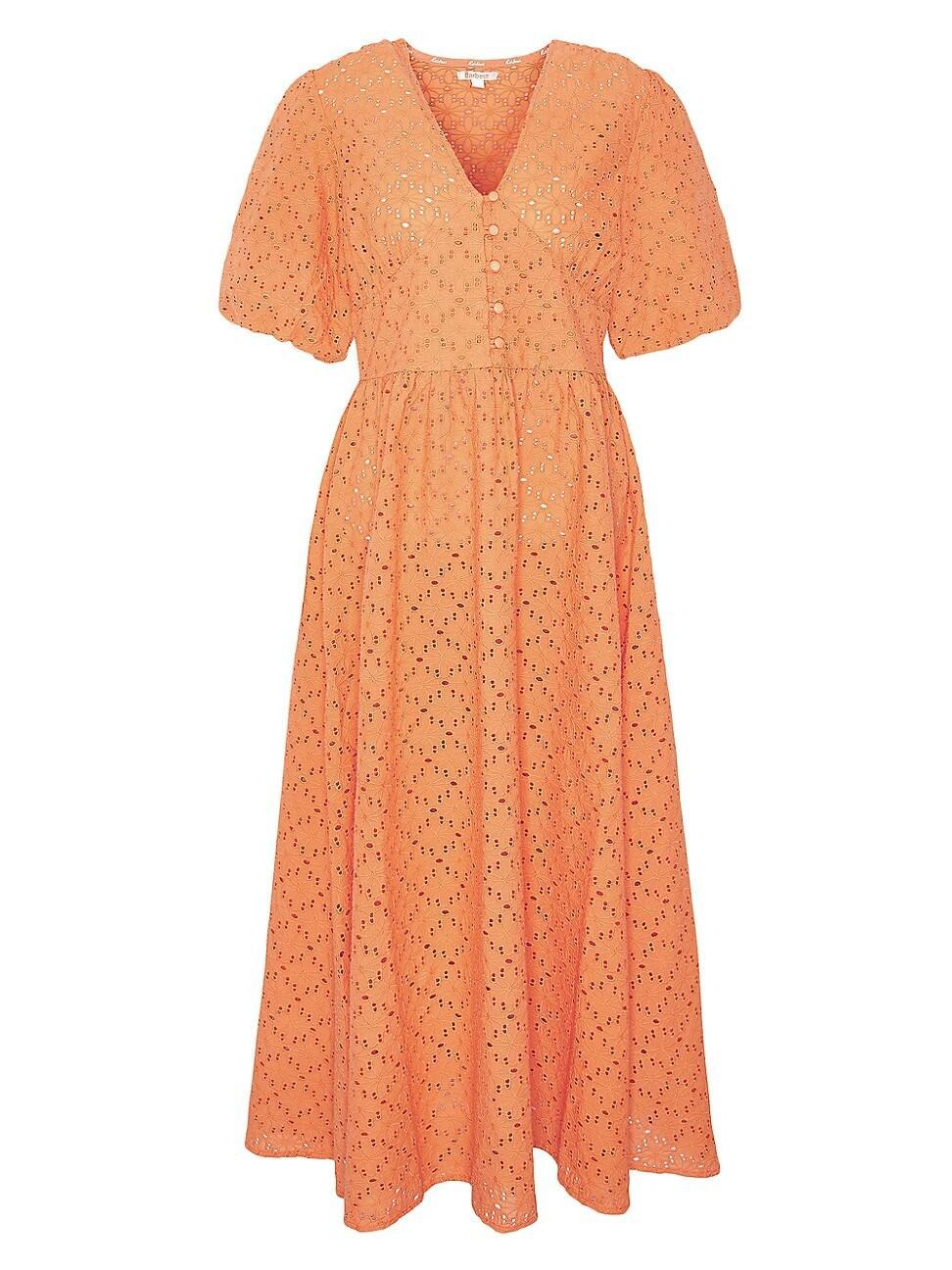 Barbour Kelley Eyelet Cotton Midi Dress Product Image