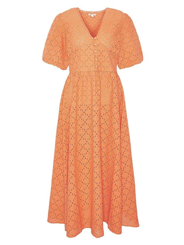 Barbour Kelley Eyelet Cotton Midi Dress Product Image