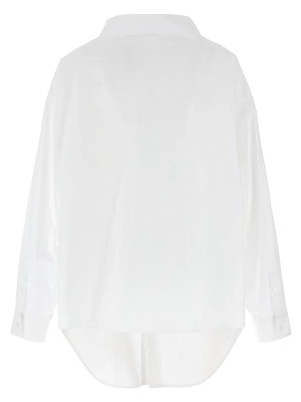 BALENCIAGA Off-shoulder Shirt In White Product Image